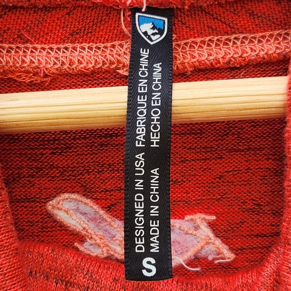 KUHL Women's Top Extra Small Orange Thumb Holes Front Pocket Outdoors Hiking - Picture 3 of 12